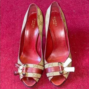 Authentic Gucci shoes never worn outside.